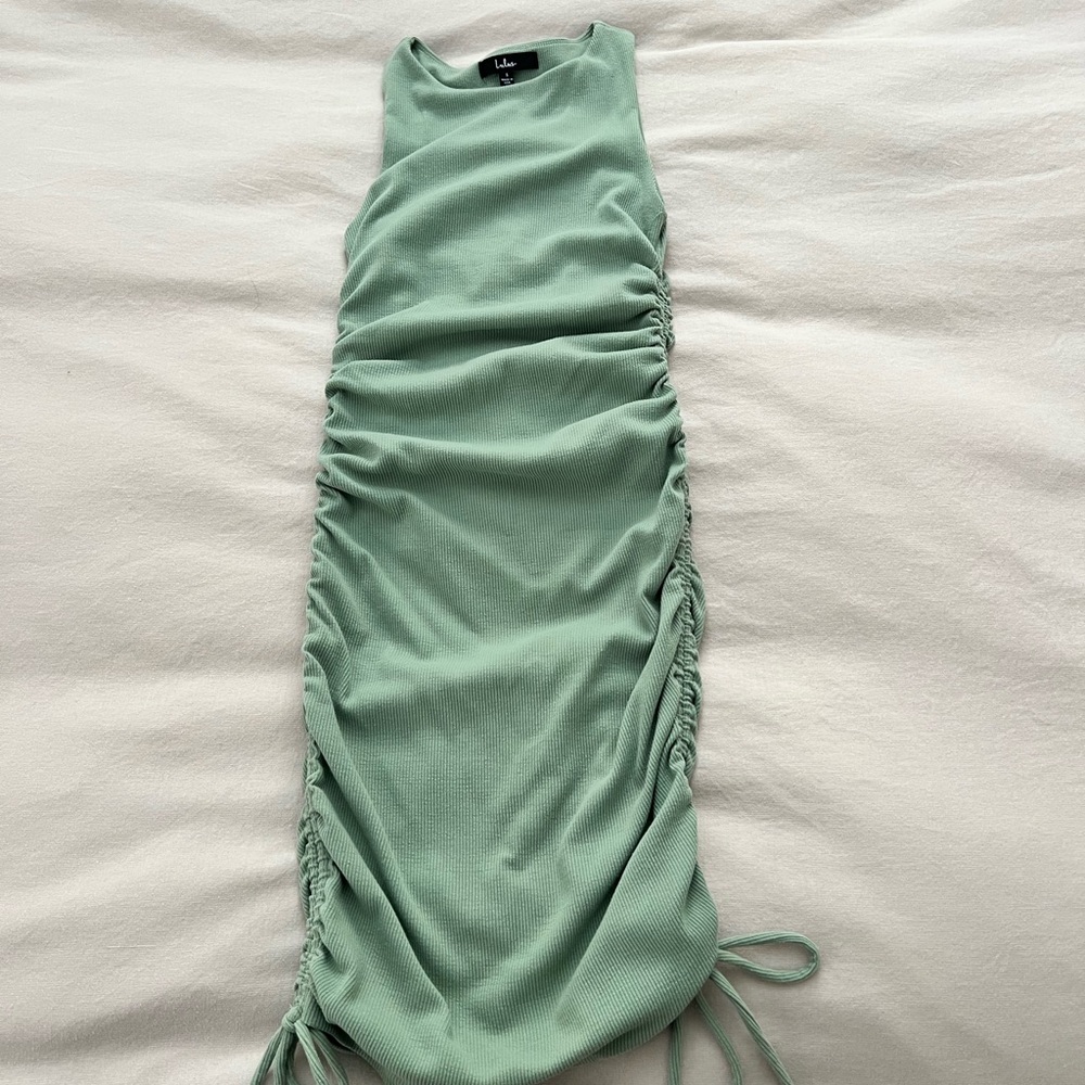 Green fitted dress!